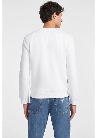 Guess Jeans Erkek Sweatshirt Beyaz