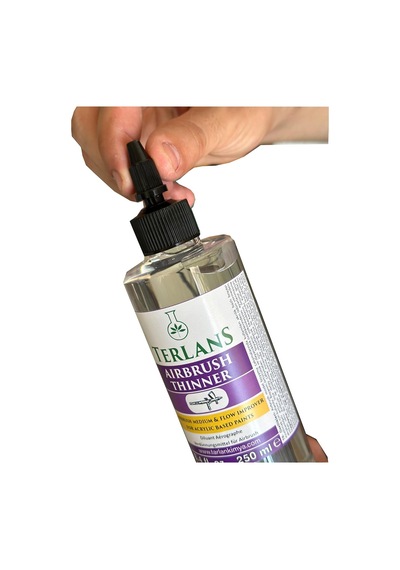 Airbrush İnceltici 250 Ml Airbrush Thinner Flow Improver Model Boyama İçin Akrilik Bazlı İnceltici, Akışkanlık & Detay Kontrolü