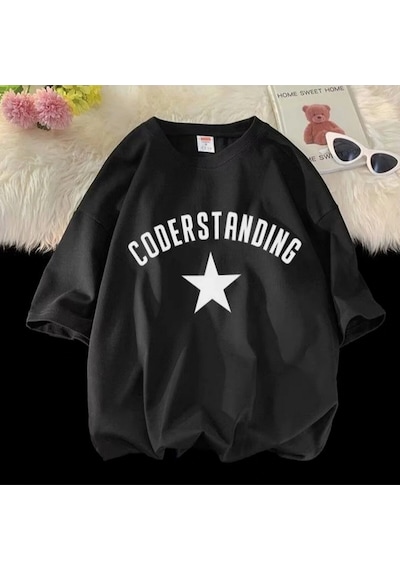 Coderstandıng T-shırt Oversize Siyah