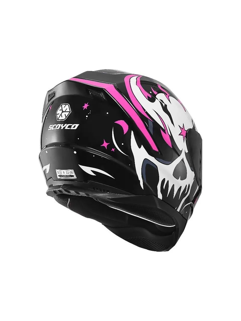 Skull Full Face Kadın Motosiklet Kaskı Güneş Vizörlü,dot & Ce Onaylı Beyaz - Pembe - Siyah Skull Full Face Kadın Motosiklet Kaskı Güneş Vizörlü,dot & Ce Onaylı Beyaz - Pembe - Siyah
