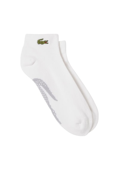 Lacoste Short Cotton Sport Socks Örme Logo Havlu İçli Tekli Patik Çorap Erkek Beyaz Beyaz