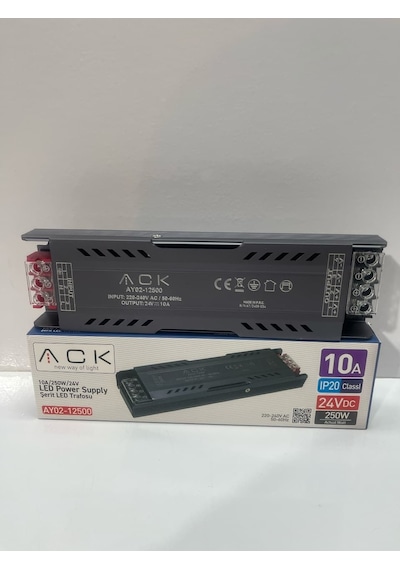 Ack 24v 10 Amper 250 W Slim Led Trafosu Ay02-12500 Seçenekler