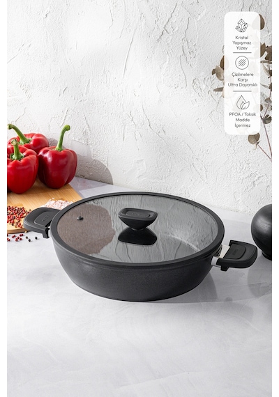 Emsan Diamente Karnıyarık Tenceresi 26 Cm Siyah