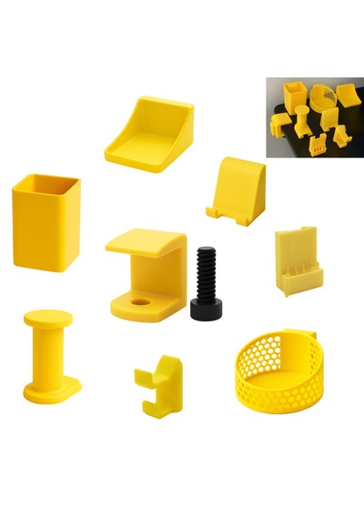 Özel 3d Baskı 8 Li Modüler Masa Düzenleyici Tak Çıkar Değiştirilebilir Düzenleyici Sarı