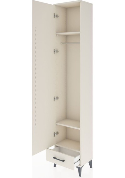 Arges Dolap 3 Raflı Tek Çekmeceli Tek Askılı 44x30x221 Aytaşı-aytaşı Aytası