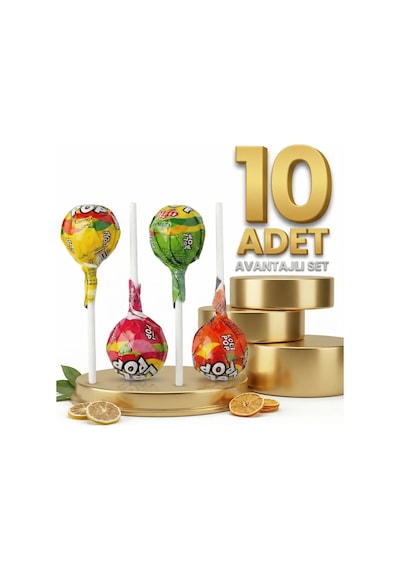 Afia Lolipop Meyve Aromalı Sert Şeker 10x10 Gr