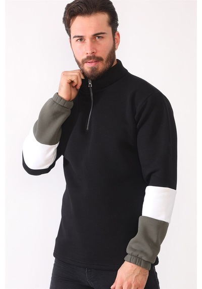 1041 Dewberry Erkek Sweatshırt-siyah Siyah
