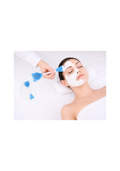 Cilt Bakım Fırçası Ve Maske Spatulası Pembe