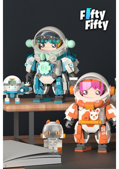 Jaki Space Quest Serisi Turuncu Astronot-jk9108 497 Parça Oyuncak Yapım Seti