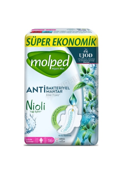Molped Süper Ekonomik Max Uzun Hijyenik Ped 16'lı