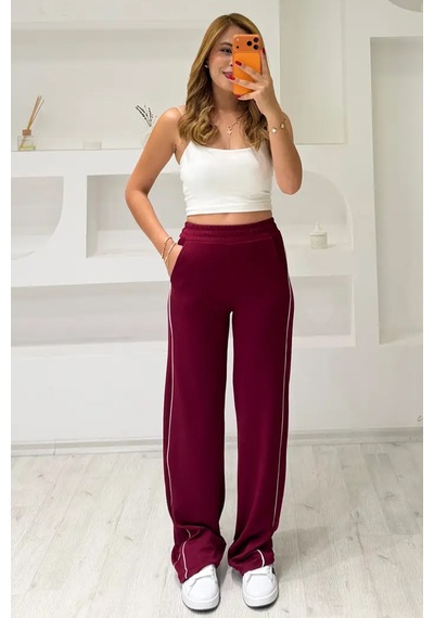 Fiolin Soft Touch Arabiyeli Modal Pantolon Bordo