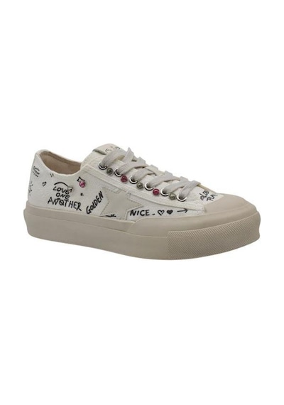 Guja 26y312-1 Kadın Taş Zımba Golden Sneaker Ayakkabı Bej