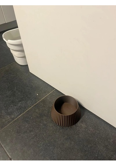 Buradabulabilirsin 3d Baskı Çizgili Köpek Mama Kabı Modern Minimalist Evcil Hayvan Mama Ve Su Kabı Kahverengi Bbz