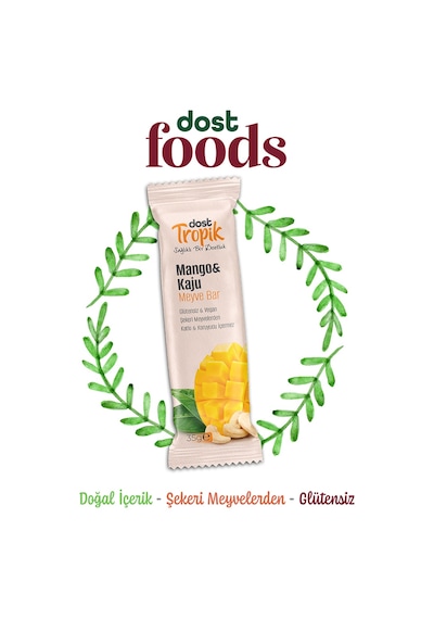 Mango Ve Kaju Aromalı Meyve Bar 35 G Meyve İçeren Pratik Atıştırmalık 2 Adet