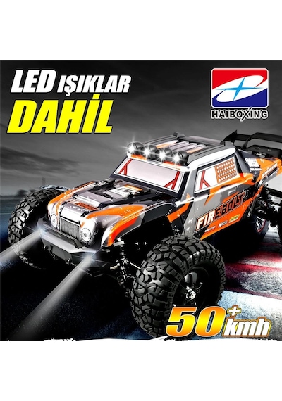 Haıboxıng Rc 1/12 901 Firebolt 50+ Km/h Sürat 4x4 Uzaktan Kumandalı Rc Model Araba Rtr Elektrikli 4wd Offroad Truck Turuncu