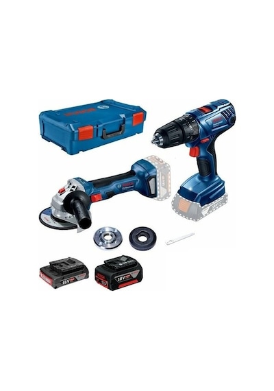 Bosch GWS 180-LI+GSB 180-LI + 1x 2.0Ah 1x4.0Ah XL-BOXX Taşlama Vidalama SET - 0615990M36
