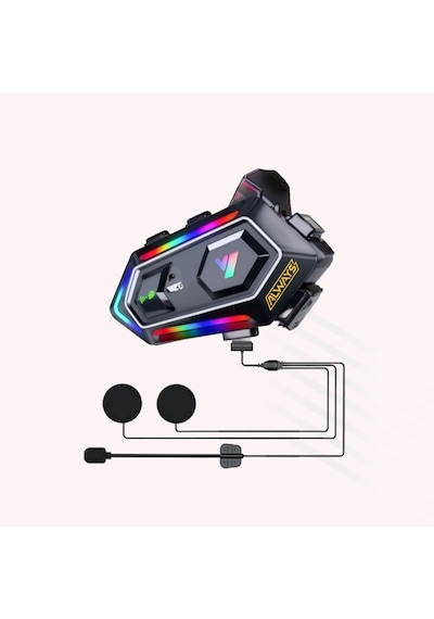 Always Al-y20 Bt5.3 Motosiklet Kask Kulaklık Intercom Işıklı Motorsiklet Interkom