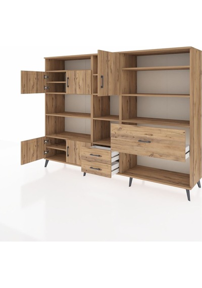Hyperion Dolap 13 Raflı 3 Çekmeceli 5 Kapaklı 220x44x163 Çam-çam Çam-çam Hyperion Dolap 13 Raflı 3 Çekmeceli 5 Kapaklı 220x44x163 Çam-çam Çam-çam
