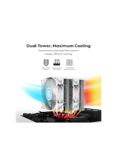 Nx600 6 Isı Borulu Çift Kule Cpu Hava Soğutucu 28mm E28 Pwm Premium Fan Lehimli Bakır Taban Tüm Intel Ve Amd Soket Desteği Beyaz Nx600 6 Isı Borulu Çift Kule Cpu Hava Soğutucu 28mm E28 Pwm Premium Fan Lehimli Bakır Taban Tüm Intel Ve Amd Soket Desteği Beyaz