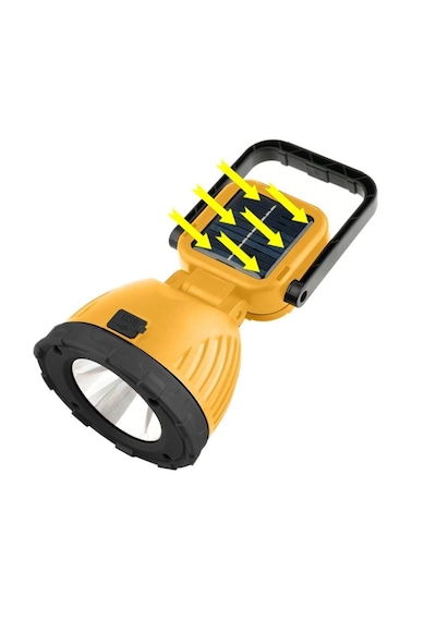 Usb Şarjlı Solar El Feneri Taşınabilir Kamp Feneri Panther 8410 Turuncu