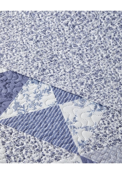 English Home Mosa Blu Çift Kişilik Yatak Örtüsü Takımı 200x220 Cm Lacivert