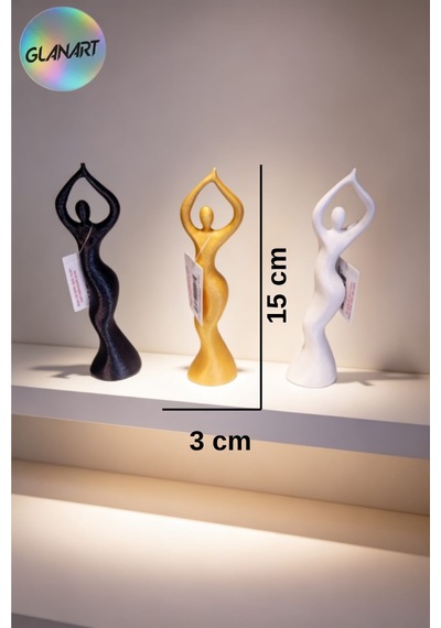 3 Boyutlu Dans Eden Kadın Figürü 3d Filament 3 Lü Set Çok Renkli