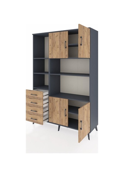 Hyperion Dolap 8 Raflı 4 Çekmeceli 4 Kapaklı 132x44x195 Antrasit-çam/çam Atlas Çam/atlas Çam - Antrasıt Hyperion Dolap 8 Raflı 4 Çekmeceli 4 Kapaklı 132x44x195 Antrasit-çam/çam Atlas Çam/atlas Çam - Antrasıt