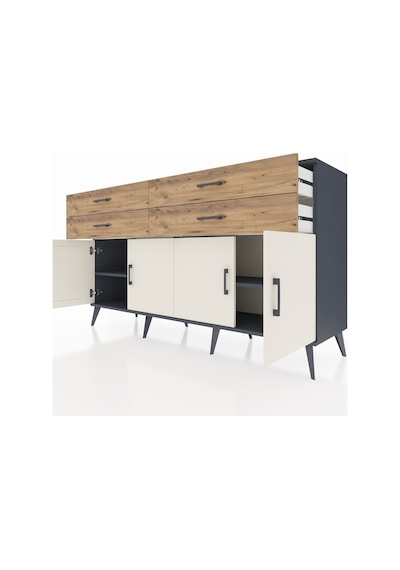 Hyperion Konsol 2 Raflı 4 Çekmeceli 8 Kapaklı 176x44x99 Antrasit- Antrasit-aytaşı/çam Hyperion Konsol 2 Raflı 4 Çekmeceli 8 Kapaklı 176x44x99 Antrasit- Antrasit-aytaşı/çam