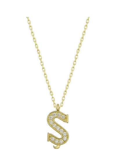 Gümüş Gold Ş Harfi Kadın Kolye (547196643)