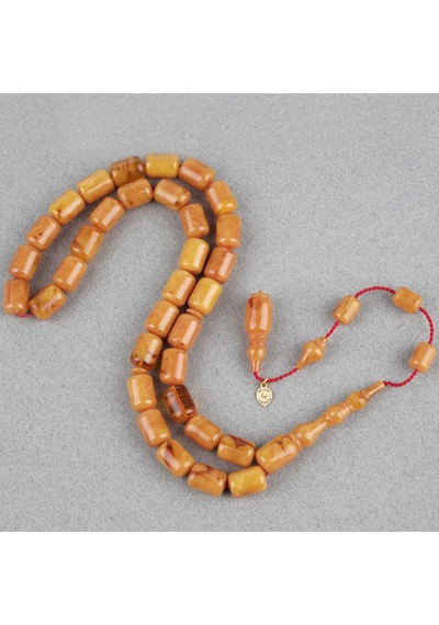 Kadim Katalin Eski Obje Usta İşi İmzalı Kapsül Kesim 9x13mm Tesbih