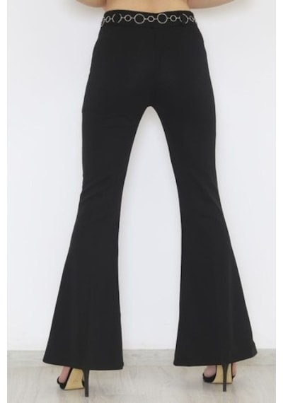 Zhl Butik Kemerli Ispanyol Paça Pantolon 24193.5176 001
