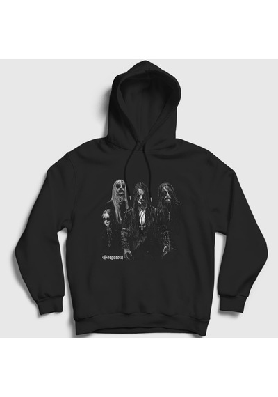 Presmono Unisex Band Gorgoroth Kapüşonlu Sweatshirt Siyah