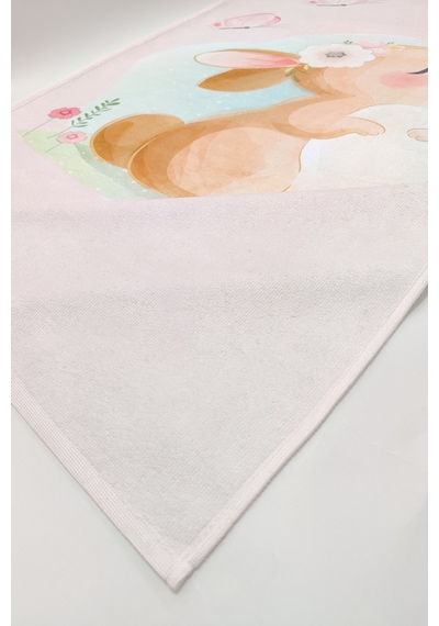 Sevimli Tavşan Dijital Baskılı 70x140 Cm Çocuk Plaj Havlusu