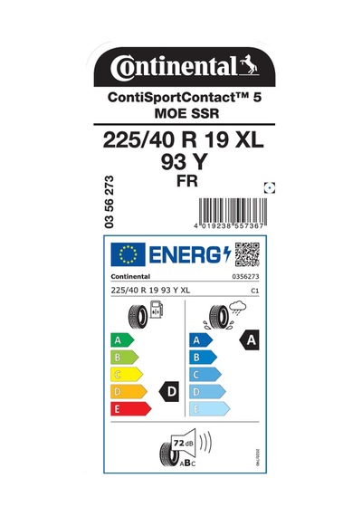 Continental 225/40 R19 93Y XL FR SC5 SSR MOE Yaz Lastiği 2026
