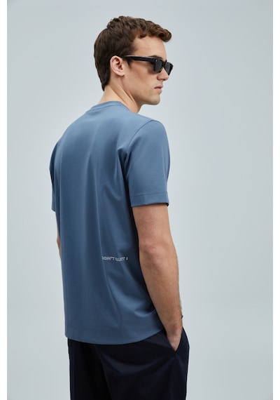 Lufian Thınk Modern Grafik T- Shirt Koyu Mavi Koyu Mavi 111020240100310 Koyu Mavi