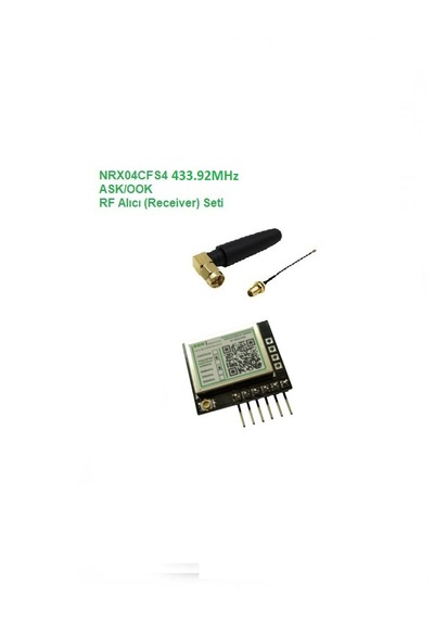 433.92mhz Ask/ook Rf Alıcı Seti Nrx04cfs4-set