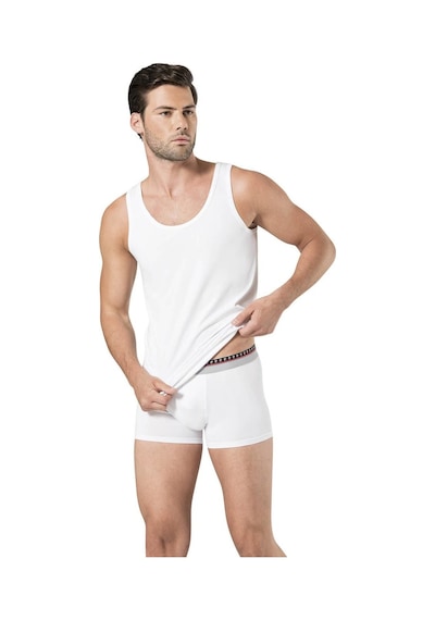Pierre Cardin Erkek Stretch Atlet Boxer Çamaşır Takımı Kutulu Beyaz
