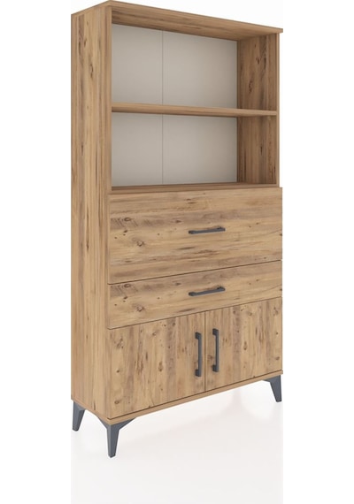 Arges Dolap 2 Raflı 2 Çekmeceli 2 Kapaklı 88x30x163 Çam-çam Çam Arges Dolap 2 Raflı 2 Çekmeceli 2 Kapaklı 88x30x163 Çam-çam Çam