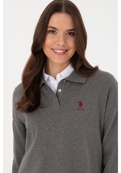 U.S. Polo Assn. U.s. Polo Assn. Kadın Gri Melanj Kazak /triko 50314707-vr086