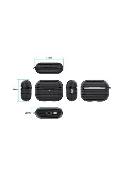 Apple AirPods Uyumlu Pro 2 Zore Airbag 31 Kılıf Siyah