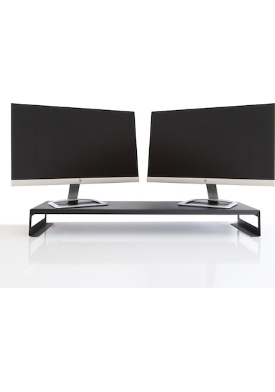 Hansdo İkili Metal Monitör Standı Siyah