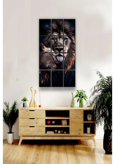 12 Parça Sevgili Aslan Çerçeve Görünümlü Mdf Tablo Duvar Süsü Hediyelik Eşya 45cm X 85cm Renkli - 602524267 Renkli 12 Parça Sevgili Aslan Çerçeve Görünümlü Mdf Tablo Duvar Süsü Hediyelik Eşya 45cm X 85cm Renkli - 602524267 Renkli