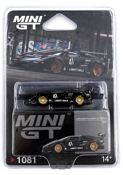 Mini Gt 1/64 Lamborghini Countach Lb-works Black - Blister Paket Mgt01081-bl Siyah