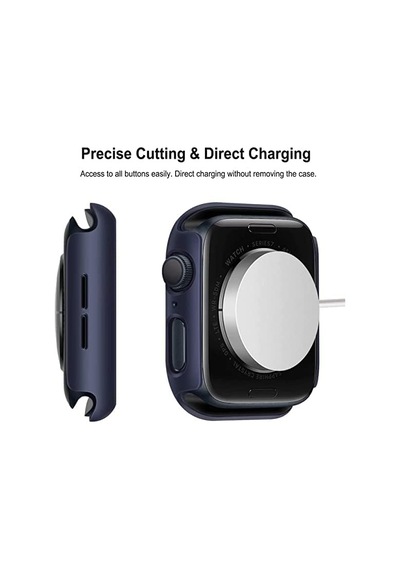 Apple Watch 1/2/3/4/5/6 Seri 38 Mm Ekran Koruyucu Ve Kılıf Bir Arada Tam Koruma Lacivert Çok Renkli Apple Watch 1/2/3/4/5/6 Seri 38 Mm Ekran Koruyucu Ve Kılıf Bir Arada Tam Koruma Lacivert Çok Renkli