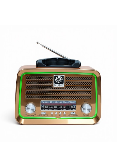 Rt-717 Nostaljik Güneş Panelli Trend Radyo,led Detay Bluetooth Nostalji Radyo