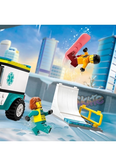 LEGO® City Acil Ambulansı ve Snowboardcu 60403 4+ Yaratıcı Oyuncak Yapım Seti - 79 Parça