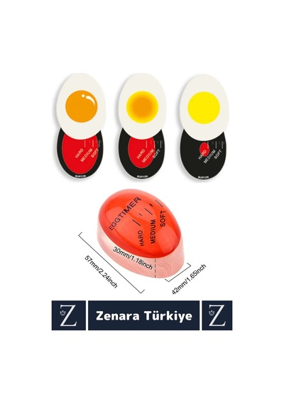 Premium Yanmaz Erimez 3 Farklı Zamanlayıcılı Haşlama Yumurta Pişirme Derecesi Egg Timer Çok Renkli