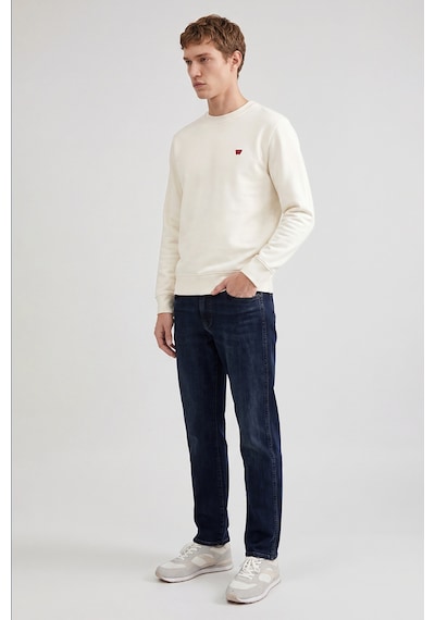 Wrangler Pamuklu Regular Fit Normal Kesim Bisiklet Yaka Logo Detaylı Sweatshirt Worn White Wrangler Pamuklu Regular Fit Normal Kesim Bisiklet Yaka Logo Detaylı Sweatshirt Worn White