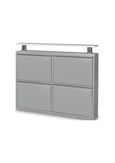 Kaser Metal Gri Ayakkabılık 2+2