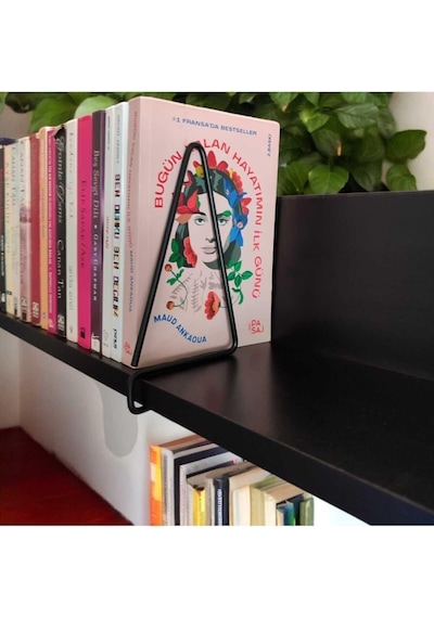 Eceaksesuar Kitap Tutucu Ve Metal Kitap Desteği 2'li Paket Beyaz